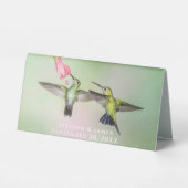 Plaque De Table Couple de colibri volant ensemble personnalisé (Verso)