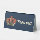 Plaque De Table Couronne Croix Royale - Or Bleu Rouge (Verso)