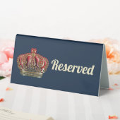 Plaque De Table Couronne Croix Royale - Or Bleu Rouge (In SItu (Mariage))