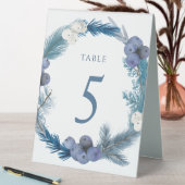 Plaque De Table couronne de Noël numéro de table cinq (En SItu (Tableau))