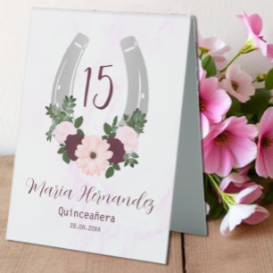 Plaque De Table Couronne florale occidentale de Quinceanera