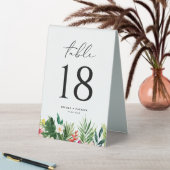 Plaque De Table Couronne tropicale aquarelle Mariage d'été (En SItu (Tableau))