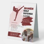 Plaque De Table Cours d'auto-défense - Femmes (Recto)