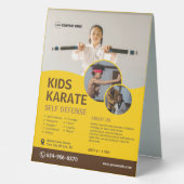 Plaque De Table Cours de karaté pour enfants sur mesure (Recto)