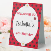 Plaque De Table Coute Polka point Ladybug Daisy Flower fête d'anni (In SItu (Mariage))