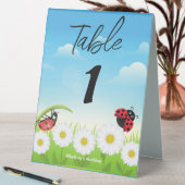 Plaque De Table Coute Polka point Ladybug Daisy Flower fête d'anni (En SItu (Tableau))