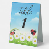 Plaque De Table Coute Polka point Ladybug Daisy Flower fête d'anni (Verso)