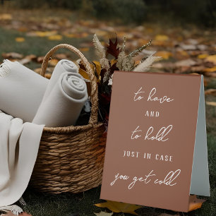 Plaque De Table Couvertures de mariage d'automne « Avoir et garder