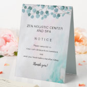 Plaque De Table COVID Safety Turquoise Black Business Break Room (In SItu (Mariage))