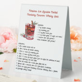 Plaque De Table Cranberry Cinnamon Noël Signature Cocktail (In SItu (Mariage))