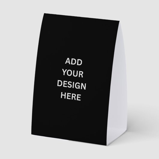 Plaque De Table Create Your Own Custom Design 4" X 6" Black (Verso)