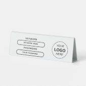 Plaque De Table Create Your Own Modern Logo Wifi Password Network (Verso)
