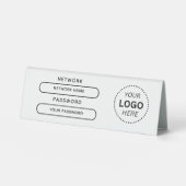 Plaque De Table Create Your Own Modern Logo Wifi Password Network (Recto)