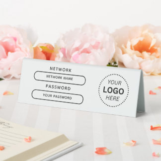 Plaque De Table Create Your Own Modern Logo Wifi Password Network