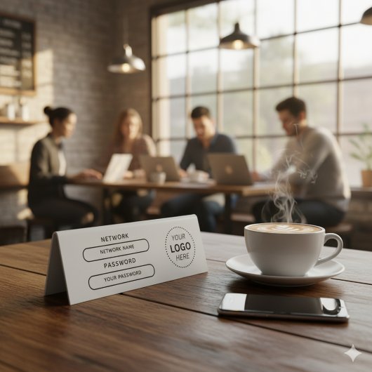 Plaque De Table Create Your Own Modern Logo Wifi Password Network