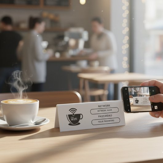 Plaque De Table Create Your Own Modern Wifi Password Network