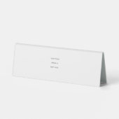 Plaque De Table Create Your Own white  (Verso)