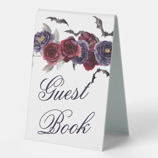 Plaque De Table Creepy Beautiful | Rose gothique et bar à cigares (Recto)