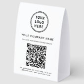 Plaque De Table Créer votre code QR de logo d'entreprise (Recto)