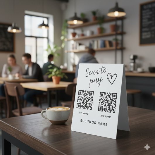 Plaque De Table Créer Votre Propre Analyse Pour Payer Le Code QR N
