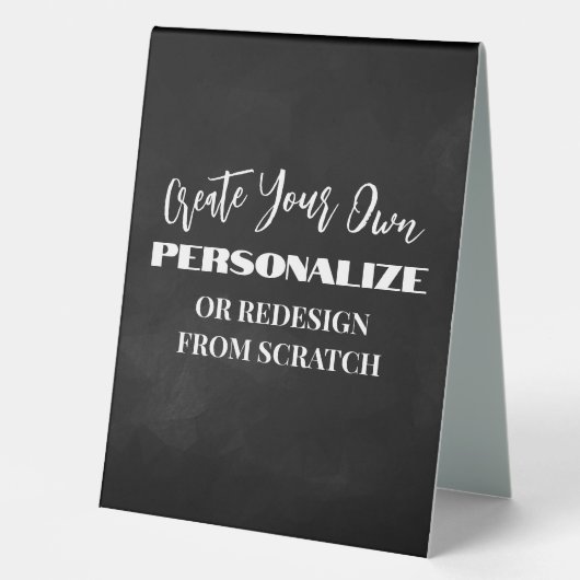 Plaque De Table Créer votre propre - Concevez une personnalisation (Recto)