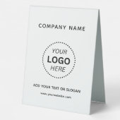 Plaque De Table Créez votre propre texte de logo d'entreprise de c (Verso)