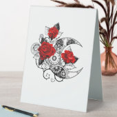 Plaque De Table Croissant mécanique avec roses rouges (En SItu (Tableau))