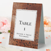 Plaque De Table Cuir Brown Faux (In SItu (Mariage))