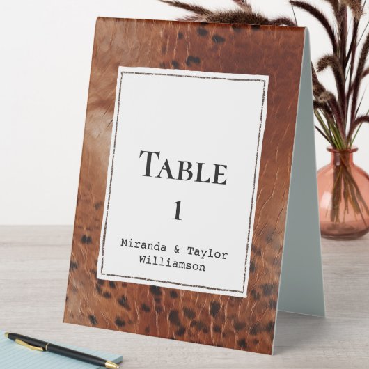 Plaque De Table Cuir Brown Faux (En SItu (Tableau))