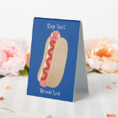 Plaque De Table Curieux hot dog Weiner dessin animé (In SItu (Mariage))