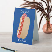 Plaque De Table Curieux hot dog Weiner dessin animé (En SItu (Tableau))