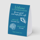 Plaque De Table Custom Beach House Rentals Home Wifi Instructions (Verso)