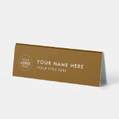 Plaque De Table Custom Business Logo Desk Nameplate Table Tent (Verso)