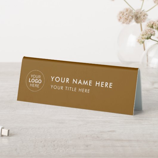 Plaque De Table Custom Business Logo Desk Nameplate Table Tent (En SItu (Tableau))