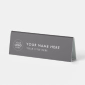 Plaque De Table Custom Business Logo Desk Nameplate Table Tent (Verso)