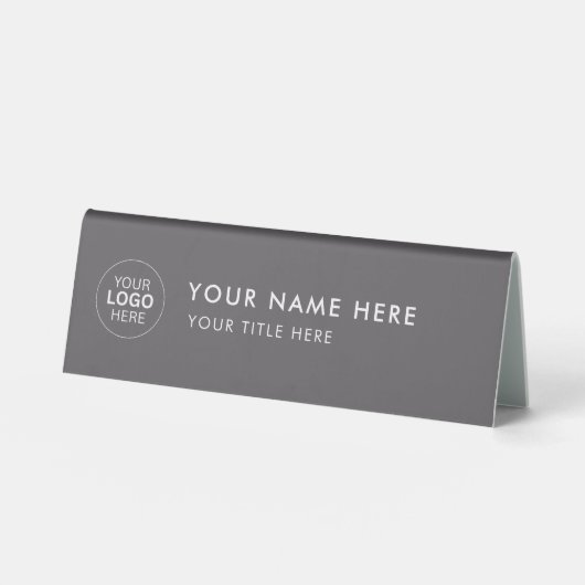 Plaque De Table Custom Business Logo Desk Nameplate Table Tent (Recto)