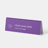 Plaque De Table Custom Business Logo Desk Nameplate Table Tent (Verso)