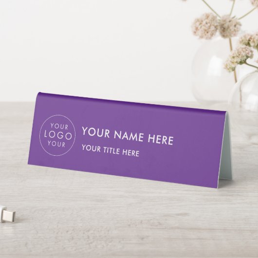 Plaque De Table Custom Business Logo Desk Nameplate Table Tent (En SItu (Tableau))