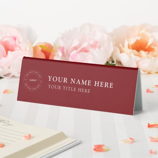 Plaque De Table Custom Business Logo Desk Nameplate Table Tent (In SItu (Mariage))