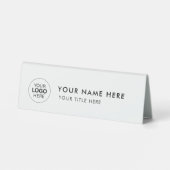 Plaque De Table Custom Business Logo Desk Nameplate Table Tent (Verso)
