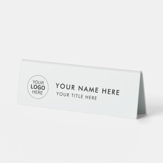 Plaque De Table Custom Business Logo Desk Nameplate Table Tent (Verso)
