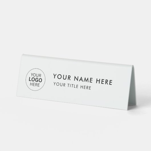 Plaque De Table Custom Business Logo Desk Nameplate Table Tent (Recto)
