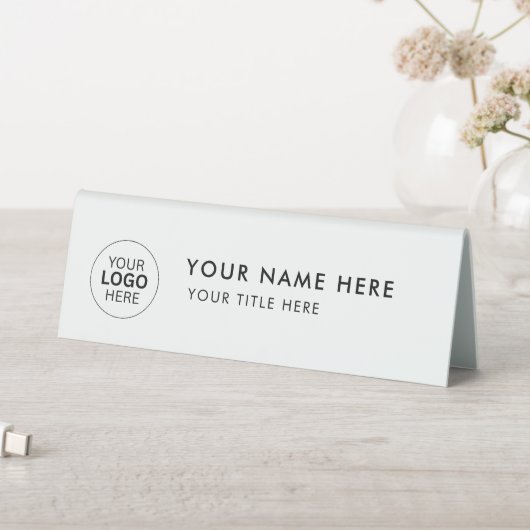 Plaque De Table Custom Business Logo Desk Nameplate Table Tent (En SItu (Tableau))