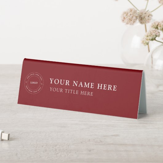 Plaque De Table Custom Business Logo Desk Nameplate Table Tent (En SItu (Tableau))