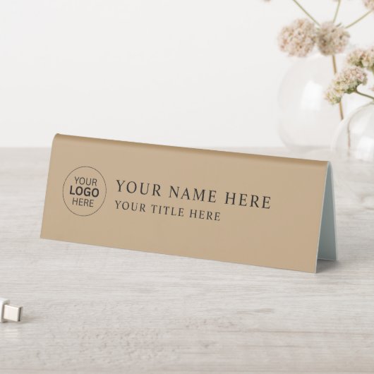 Plaque De Table Custom Business Logo Desk Nameplate Table Tent (En SItu (Tableau))