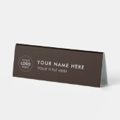 Plaque De Table Custom Business Logo Desk Nameplate Table Tent (Verso)