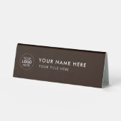 Plaque De Table Custom Business Logo Desk Nameplate Table Tent (Recto)
