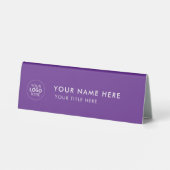 Plaque De Table Custom Business Logo Desk Nameplate Table Tent (Verso)