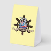 Plaque De Table Custom Cartoon Sailor Nautical Ship Wheel (Verso)