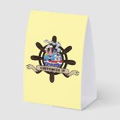 Plaque De Table Custom Cartoon Sailor Nautical Ship Wheel (Recto)